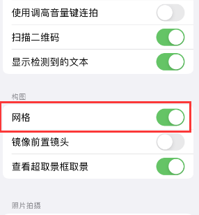 邢台苹果手机维修网点分享iPhone如何开启九宫格构图功能 