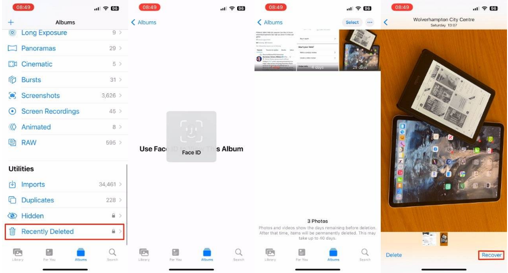邢台苹果14维修分享 iPhone14 上恢复已删除的照片 