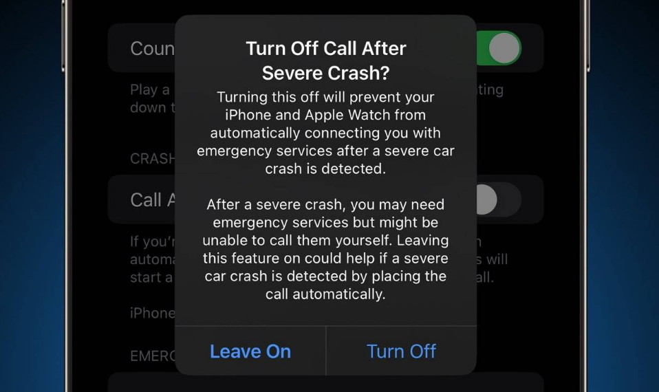 邢台苹果14维修分享 iPhone 14 和 Apple Watch 上关闭崩溃检测 
