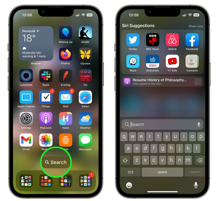 邢台苹果手机维修分享升级到 iOS 16 后，如何删除主屏幕上的搜索按钮 