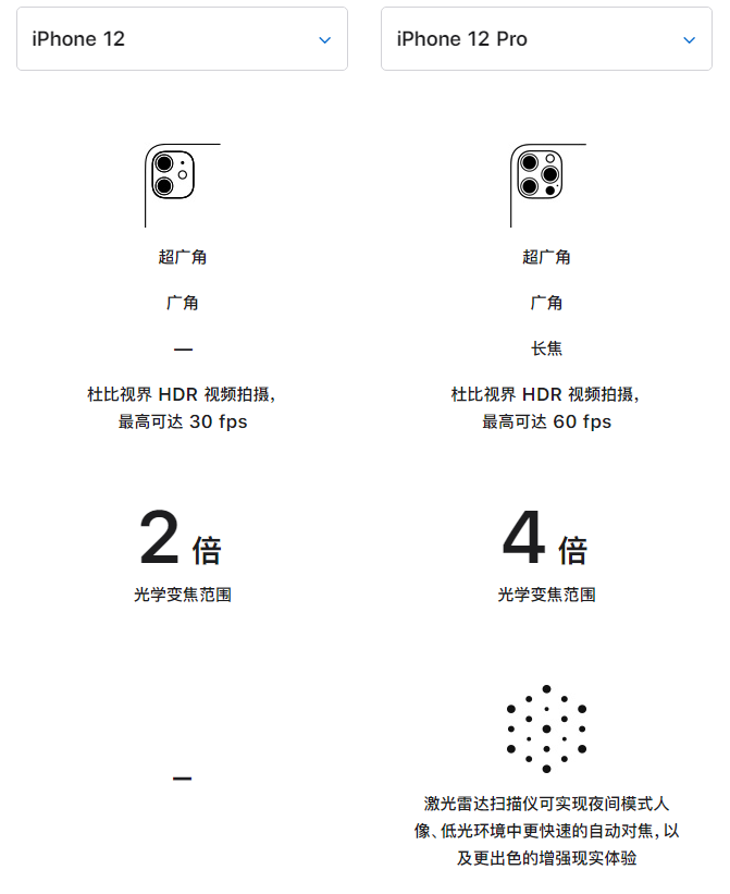 邢台苹果手机维修分享苹果 iPhone 12 与 iPhone 12 Pro 选哪款 